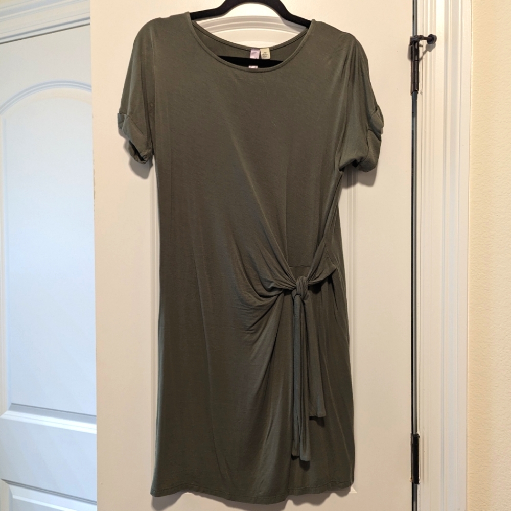 Francesca's Collection XS green side tie dress